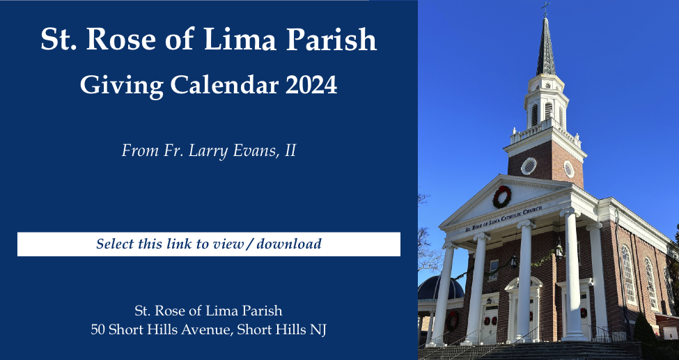 St. Rose of Lima Catholic Church St. Rose Giving Calendar 2024